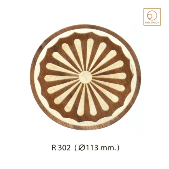 แผ่นไม้วีเนียร์ฝัง Marquetry Inlay ไม้ธรรมชาติ สำหรับตกแต่งเฟอร์นิเจอร์ จากสเปน R302