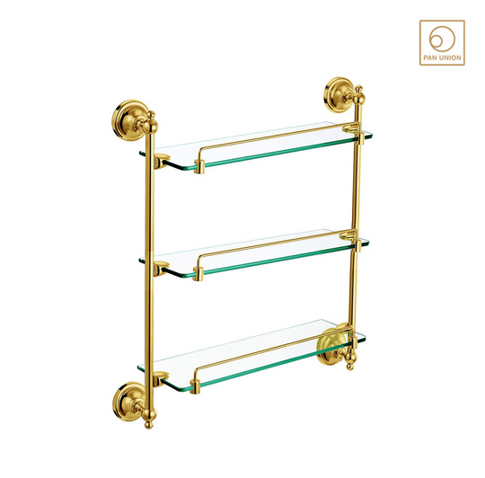 KAZA ชั้นวางของ 2 ชั้น (หิ้งกระจก) แบบติดผนัง อุปกรณ์ในห้องน้ำ รุ่น 3923