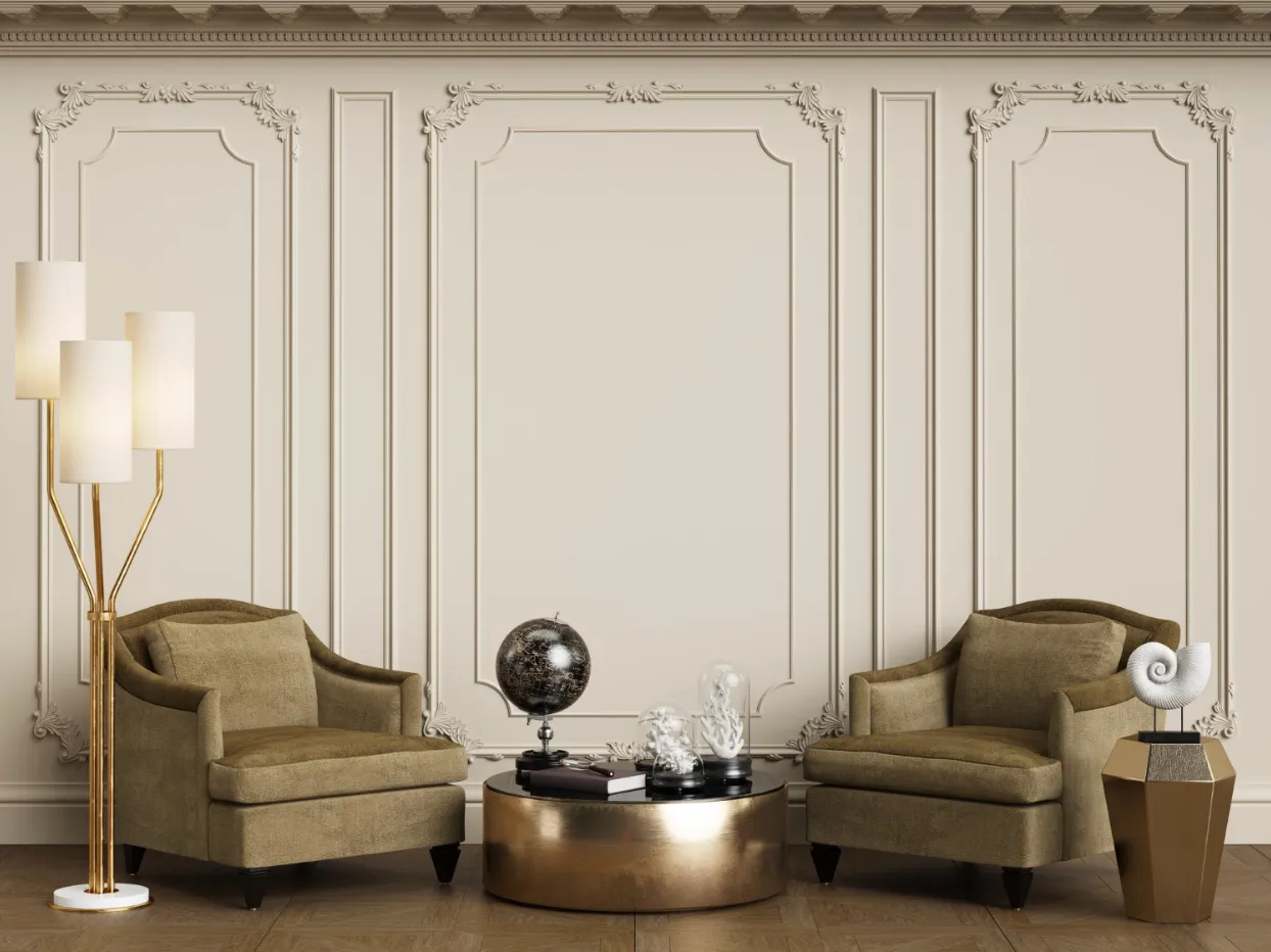 ใช้ aged brass finish กับบ้านสไตล์ modern classic